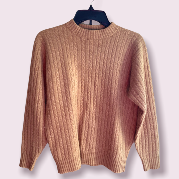 Ralph Lauren Women’s Camelhair and Lambswool Blend Brown Sweater Size Medium - Picture 1 of 7